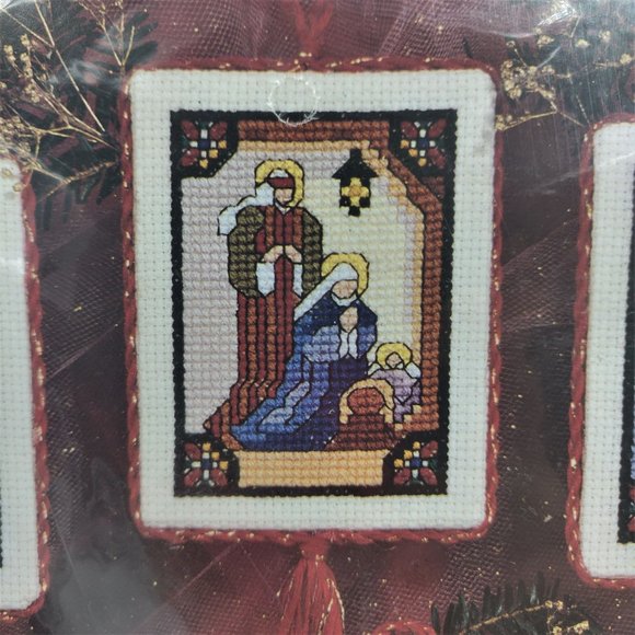 Janlynn Vintage 1997 New Unopened Christmas Story Ornaments Cross Stitch Kit - Picture 5 of 12